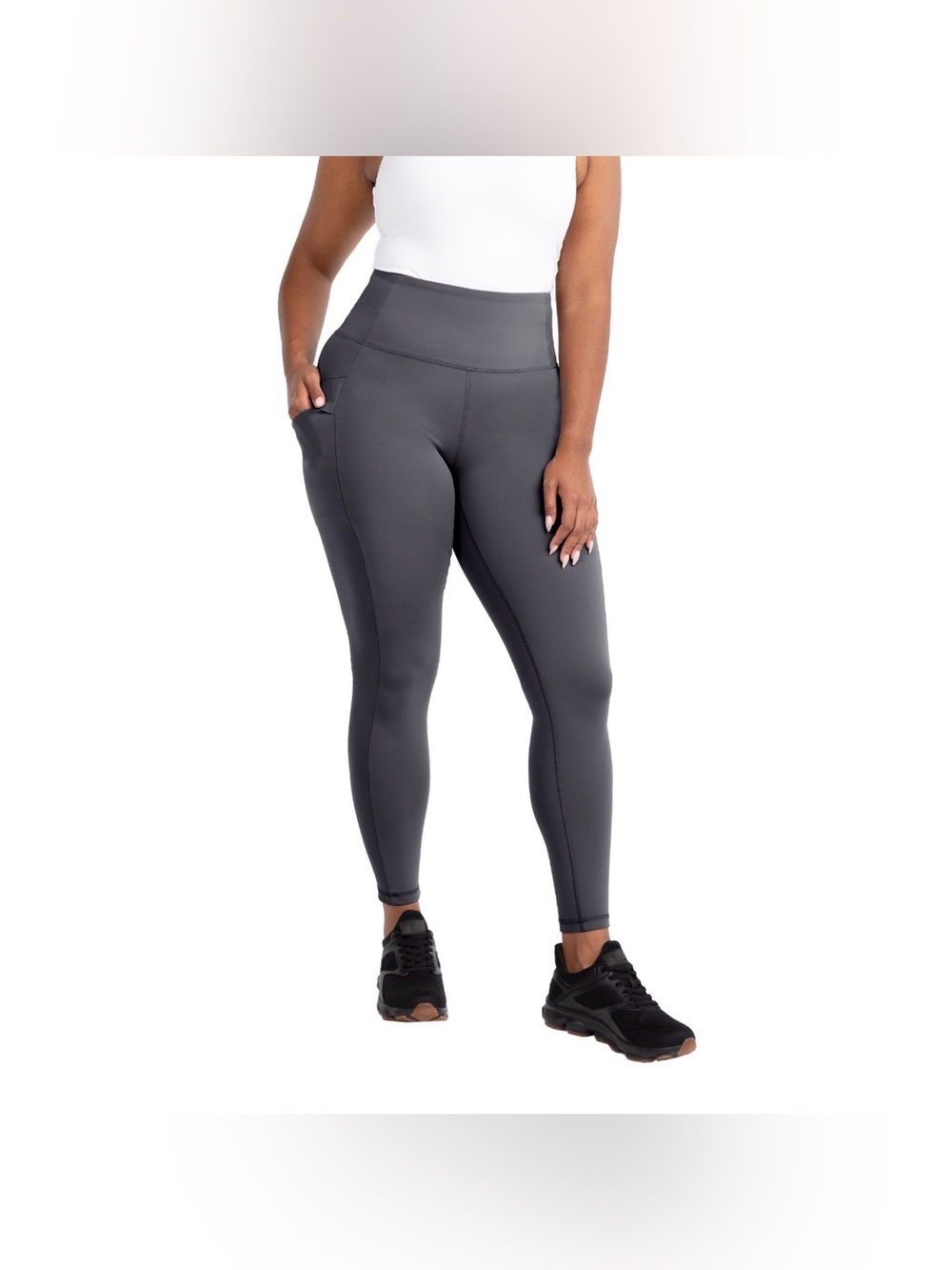 NWT High-Waist Charcoal Gray Spyder Active Pocket Leggings - Women M